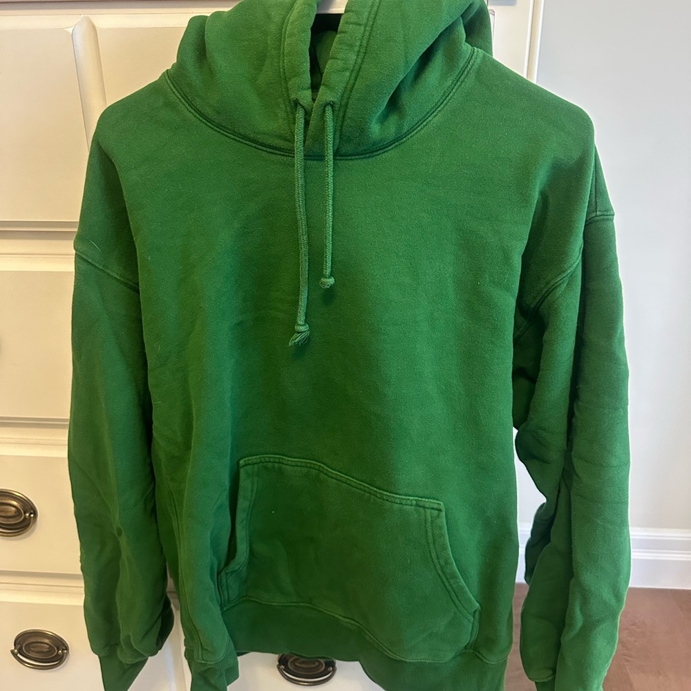 Aritzia Green Hooded Sweatshirt